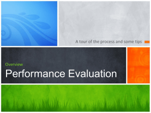 Overview Performance Evaluation