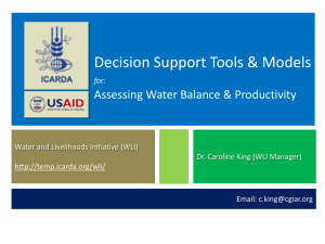 Decision Support Tools & Models