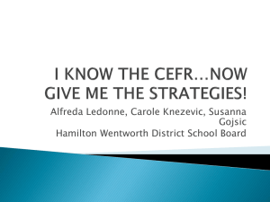 I KNOW THE CEFR*NOW GIVE ME THE STRATEGIES!