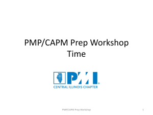PMP CAPM Workshop Time