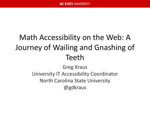 Accessible Math on the Web - Kraus