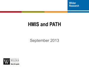 PATH HMIS Data Entry and Reporting Webinar PPT