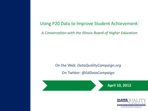 Using P20 Data to Improve Student Achievement