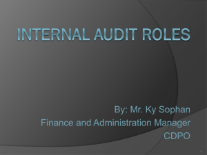 Mr. Ky Sophan_Internal Audit Roles