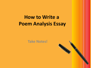 How to Write a Poem Analysis Essay Take Notes!