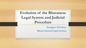 Evolution of Bhutanese Legal System