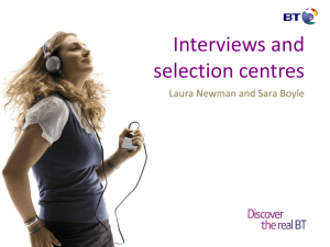 Interviews and Selection Centres (BT)