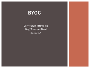 BYOC Curriculum Browsing Presentation