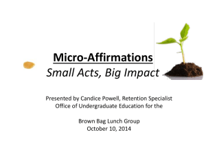 Micro-Affirmations Small Acts, Big Impact