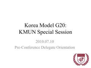 Korea Model G20: KMUN Special Session