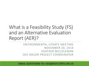 (FS) and an Alternative Evaluation Report (AER)?