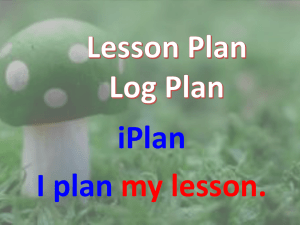 Lesson Plan Log Plan