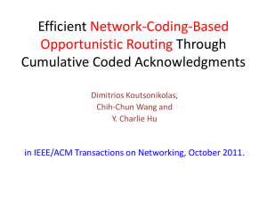 Efficient Network-Coding-Based Opportunistic Routing