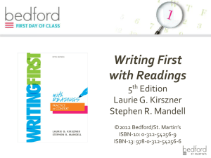 Writing First with Readings