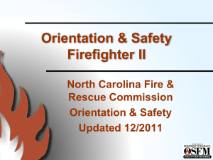 Orientation & Safety I - North Carolina Department of Insurance