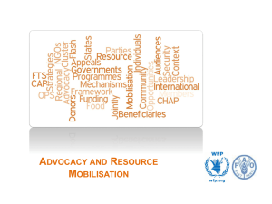 3.1 Advocacy and Resource Mobilisation