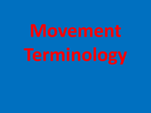 Movement Terminology Live Show