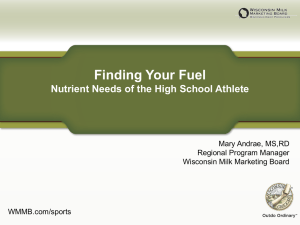 Finding Your Fuel - Wisconsin Dairy Council