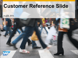 Customer Reference Slide - SAP Application Development Partner