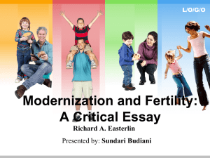 Modernization and Fertility: A Critical Essay