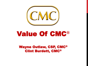 The Value of the CMC - Institute of Management Consultants