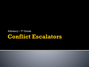Week 2 - Conflict Escalators