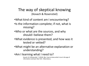 Skeptical Ways of Knowing