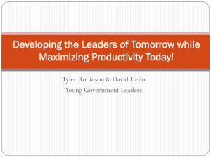 Developing the Leaders of Tomorrow