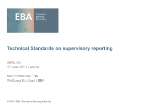 ITS on supervisory reporting