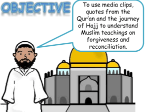Lesson 12 – Muslim teachings on forgiveness