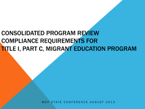 Program Compliance and Required Documentation
