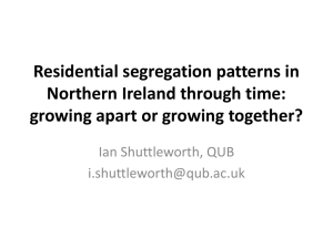 Residential segregation patterns in Northern Ireland through time
