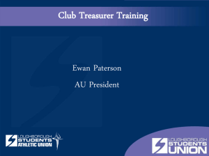 AU Treasurer Training - Loughborough Students` Union