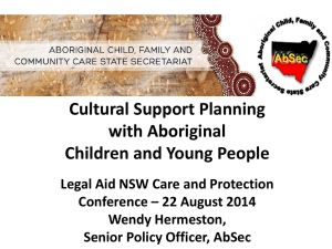 Cultural Support Planning with Aboriginal Young
