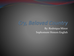 Cry beloved country essays