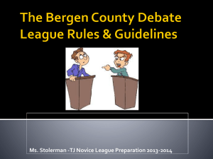 Debate League Rules