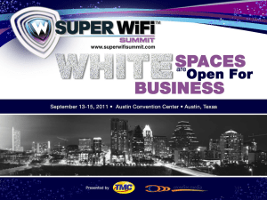 White Space Mobile Devices and the Consumer Market.