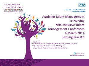 Nursing As Talent - The East Midlands Leadership Academy