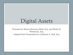 Mark Whitenack Digital Assets PowerPoint Presentation []