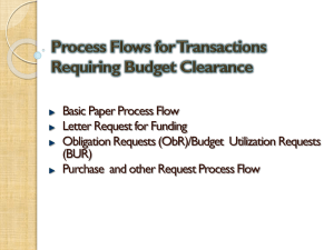 Process Flows for Transactions Requiring Budget Clearance