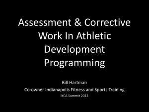 Assessment & Corrective Work In Athletic Development Programming