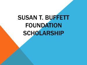 Subject: Susan Thompson Buffett Foundation