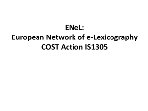 ENeL: European Network of e-Lexicography oc-2012-2