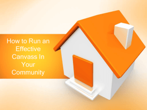 How to Run an Effective Canvass In Your