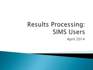 Processing Results 2014 Training - Student Experience & Academic