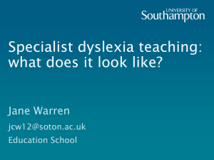 Specialist dyslexia teaching: what does it look like?
