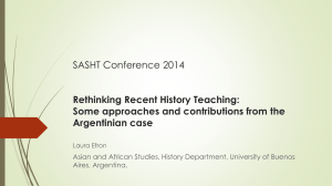 Re-thinking History teaching – Argentina.