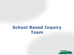School-Based Inquiry Teams PowerPoint #1
