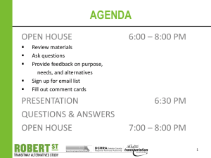 Open House #1 Presentation (September 2012)