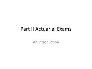 Part II Actuarial Exams